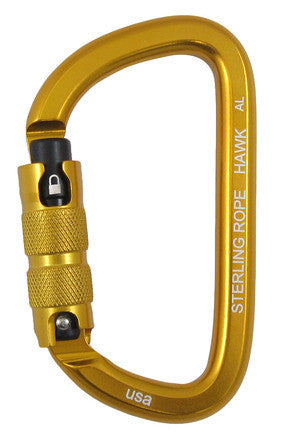 Sterling Rope: Hawk Autolock Asymm D Carabiner