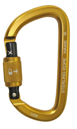 Sterling Rope: Hawk Screwlock Asymm D Carabiner