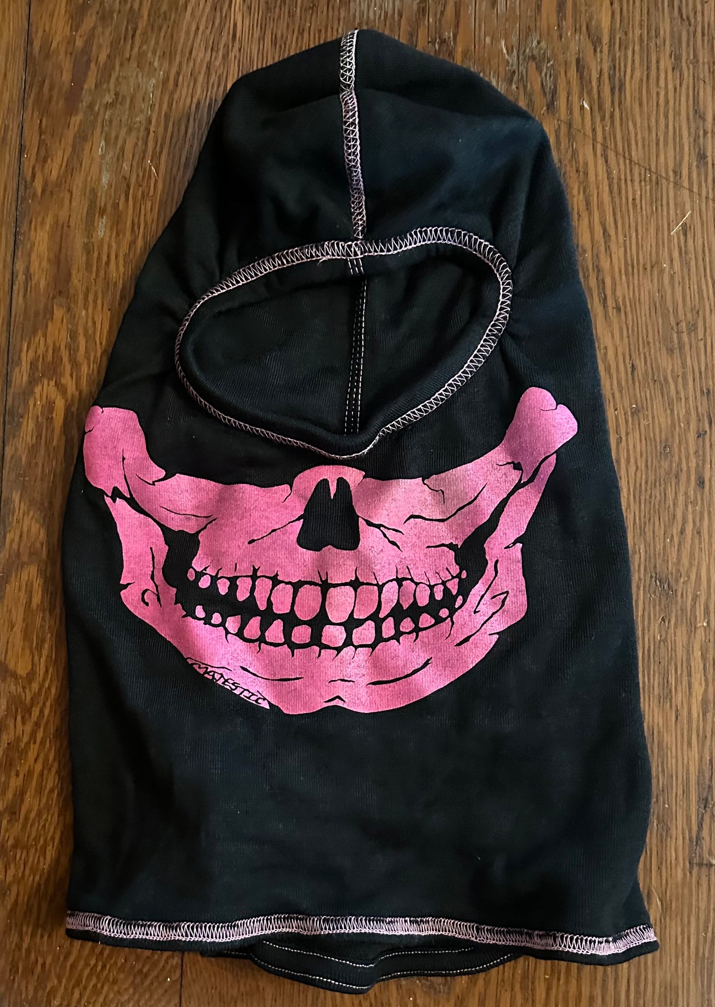 Pink Skull Hood