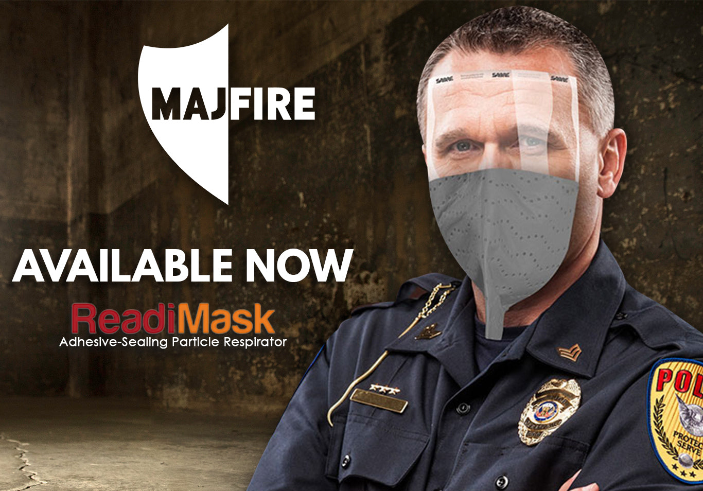 Majestic Fire Apparel: ReadiMask with Eyeshield Particle Respirator
