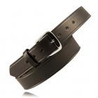 Boston Leather: 1-1/2 Inch Belt With Silver Buckle