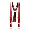 Boston Leather: Firefighter's Leather Suspenders (Loop Attachment)