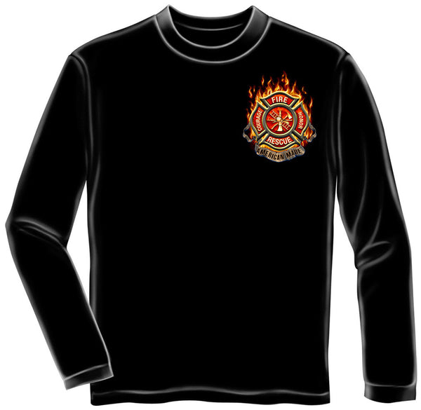 Erazor Bits: American Made Firefighter Long Sleeve T-Shirt