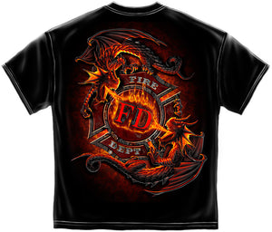 Erazor Bits: Ying Yang Fire Dept. Dragon T-Shirt