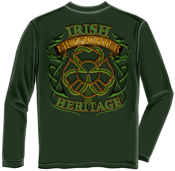 Erazor Bits: Firefighter Irish Heritage Long Sleeve T-Shirt