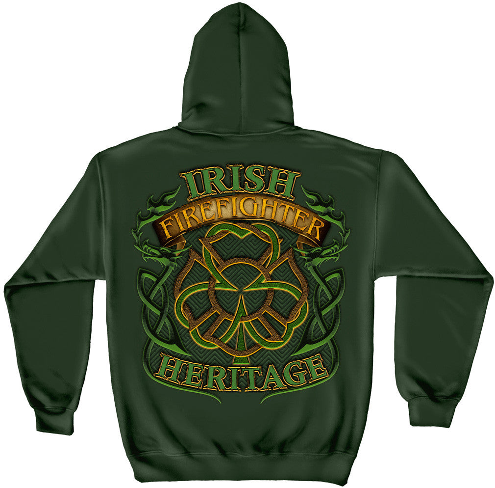Erazor Bits: Firefighter Irish Heritage Hooded Sweat Shirt