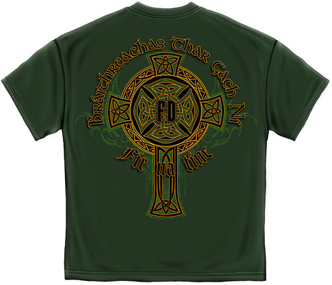 Erazor Bits: Irish Firefighter Gold Cross T-Shirt