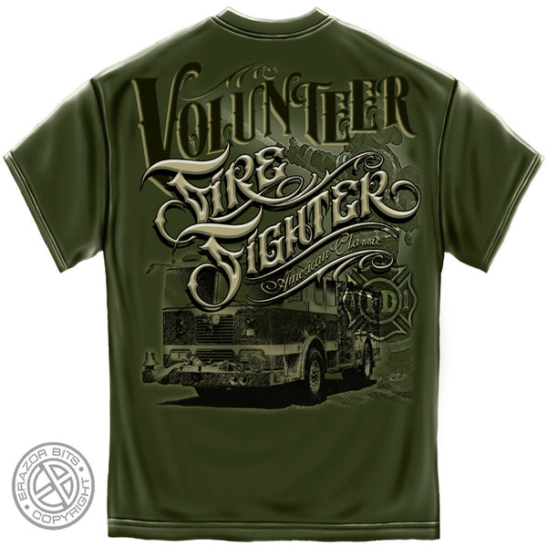 Erazor Bits: Green Volunteer Firefighter T-Shirt