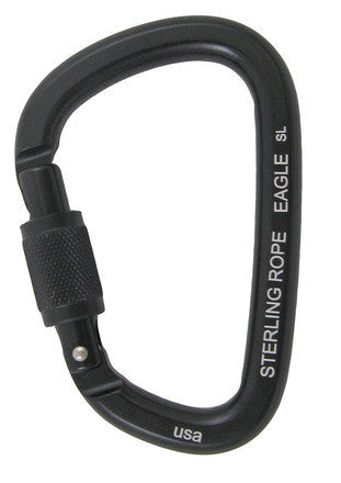 Sterling Rope: Black Eagle Screwlock Large Pear Carabiner
