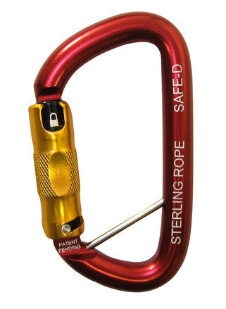 Sterling Rope: SafeD Carabiner w/ Lanyard Pin