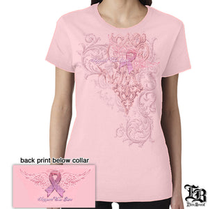 Erazor Bits: Elite Breed Fire Angel Ladies Supprot The Cure T-Shirt