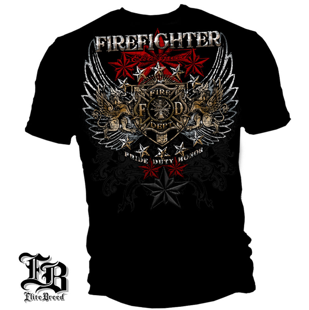Erazor Bits: Elite Breed Pride Duty Honor Silver Foil T-Shirt